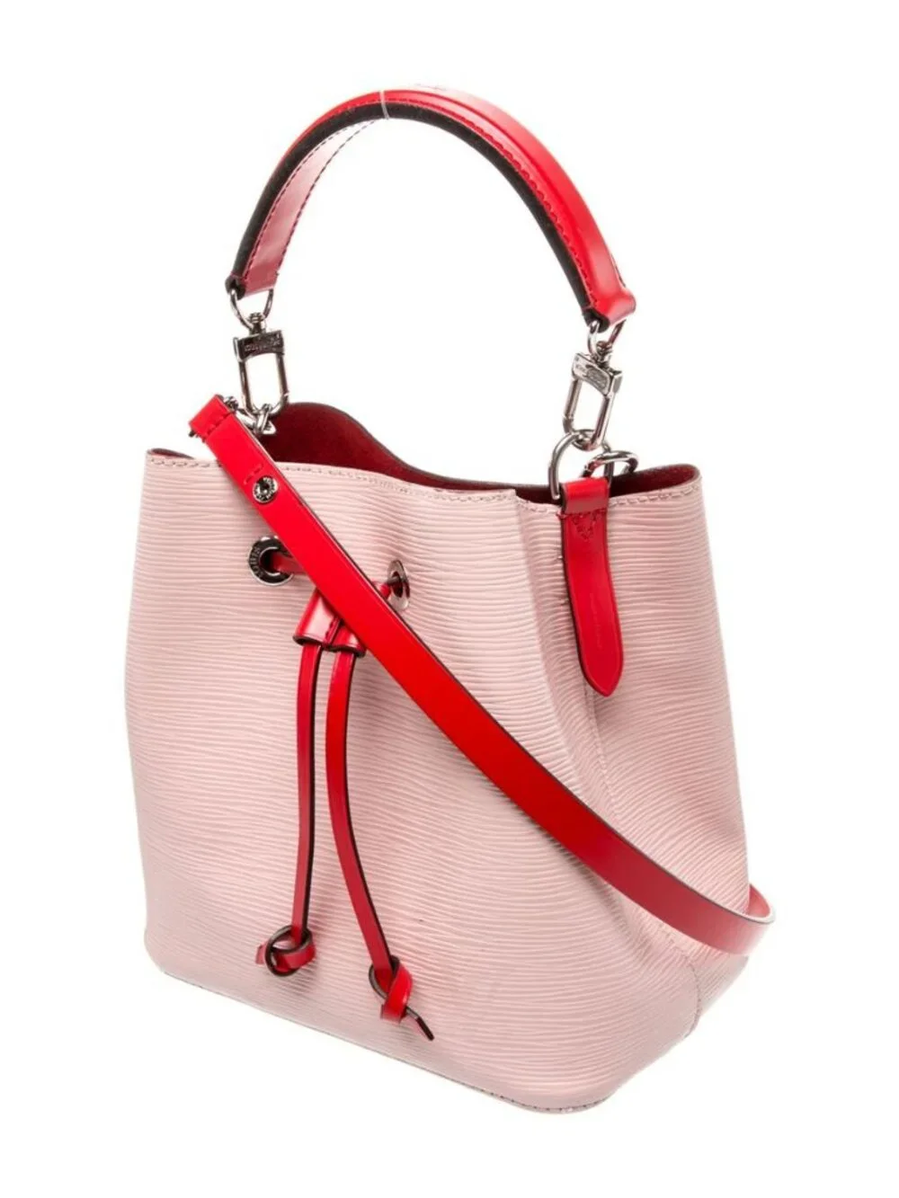Louis Vuitton Epi Néonoé BB Rose Ballerine Colorblock Bucket Bag Pink Red, lux
